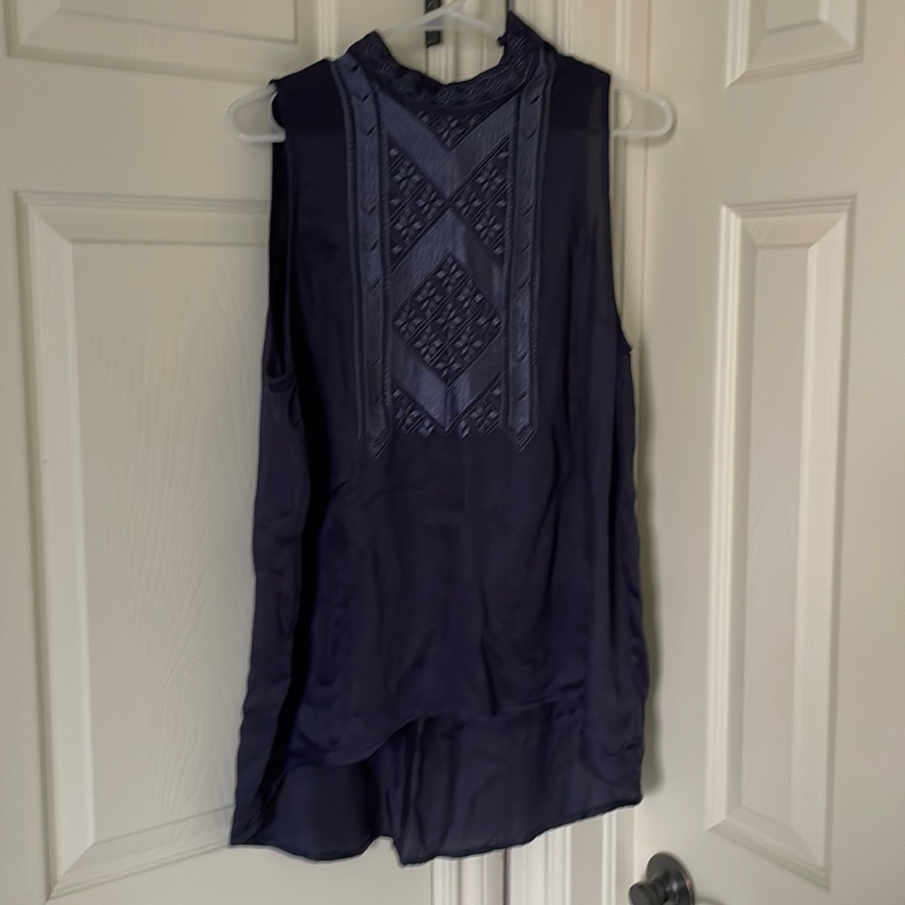 Navy Anthropologie Top